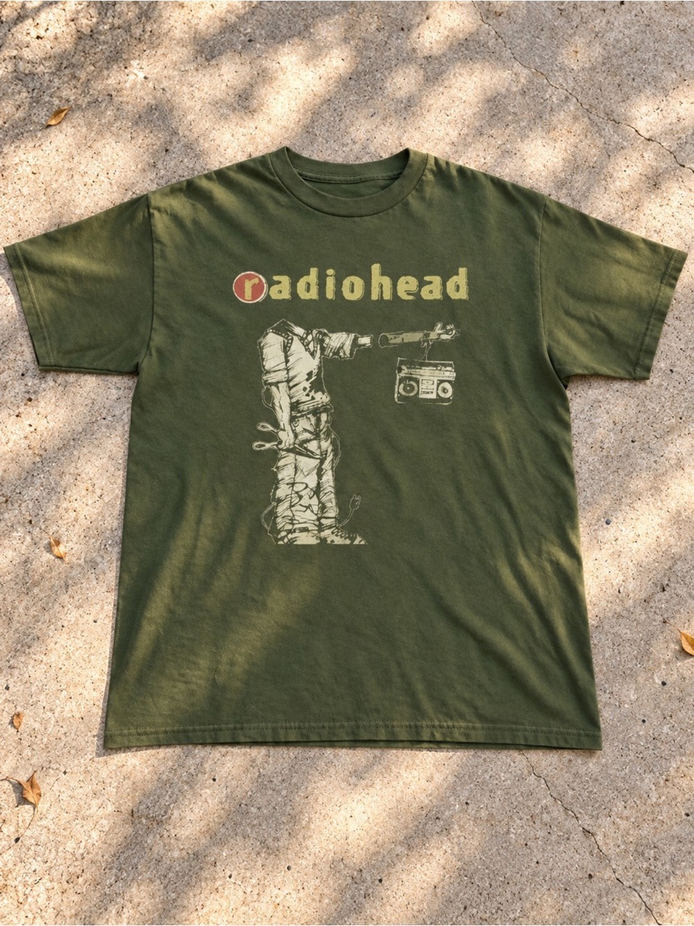 Radiohead Graphic T-Shirt Military Green Unisex Tee
